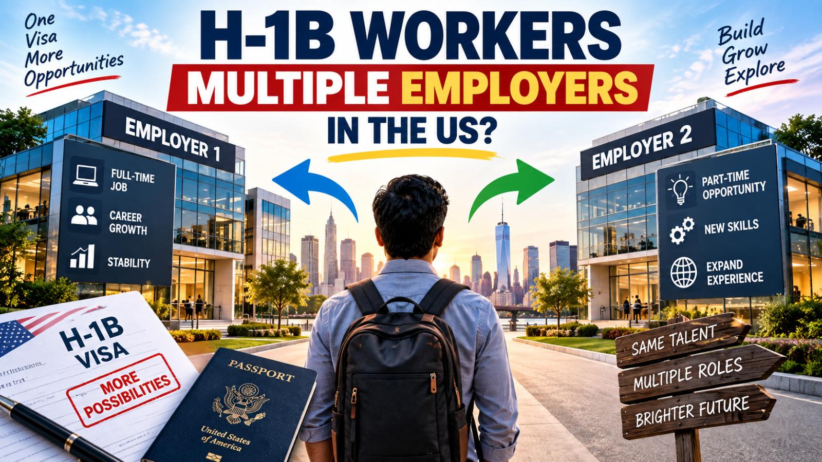 Can H-1B workers work for multiple employers in the US?