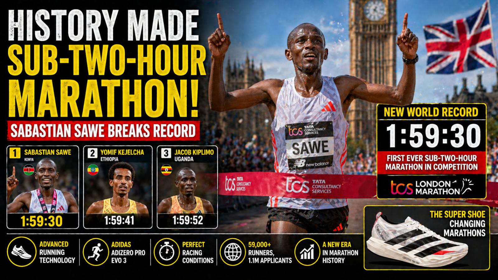 What happened at the London Marathon? Sabastian Sawe breaks two-hour barrier with historic win