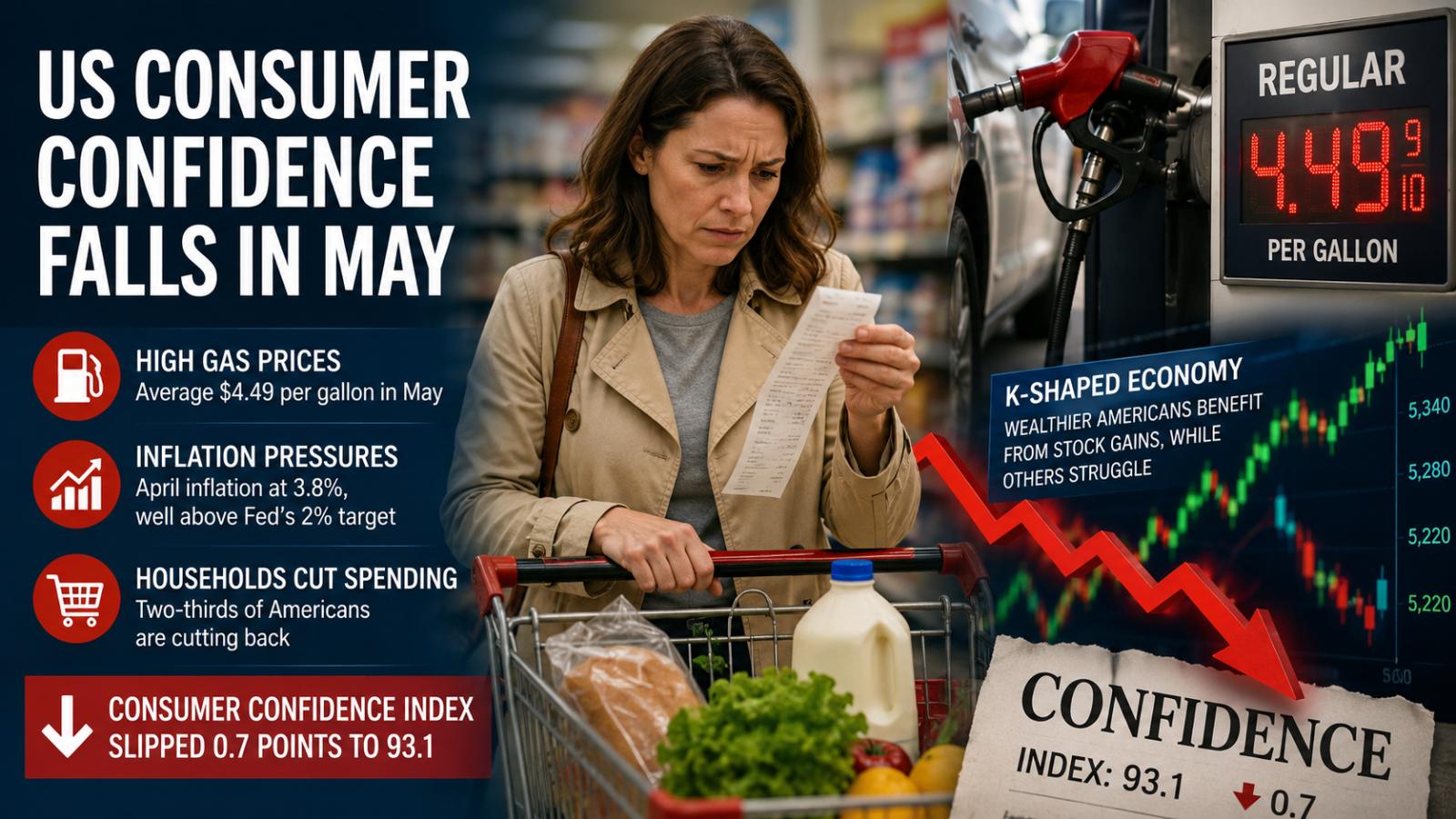 US Consumer Confidence Falls in May as Inflation Pressures Spending
