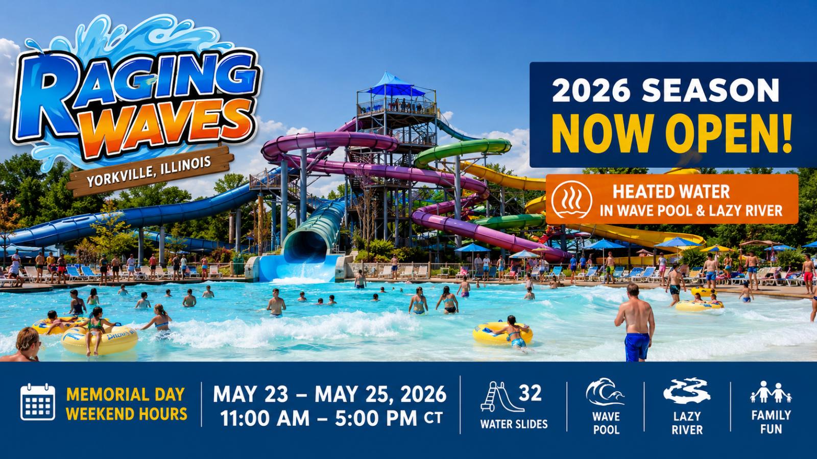 Raging Waves Yorkville Opens With Memorial Day Weekend Hours