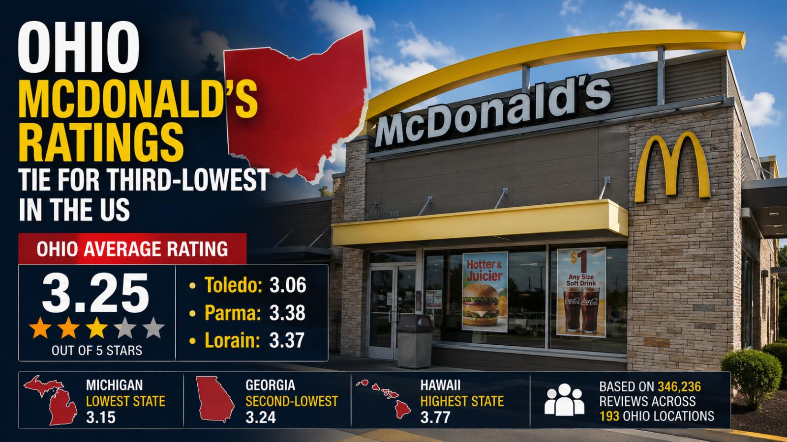 Ohio McDonald’s ratings tie for third-lowest in US