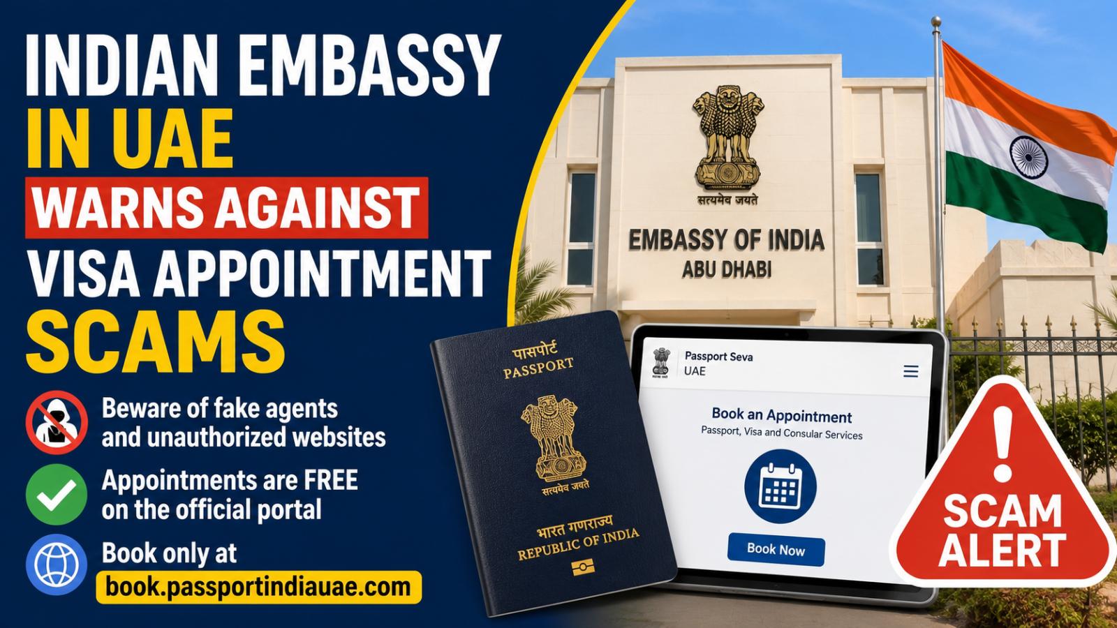 Indian Embassy in UAE Warns Against Visa Appointment Scams