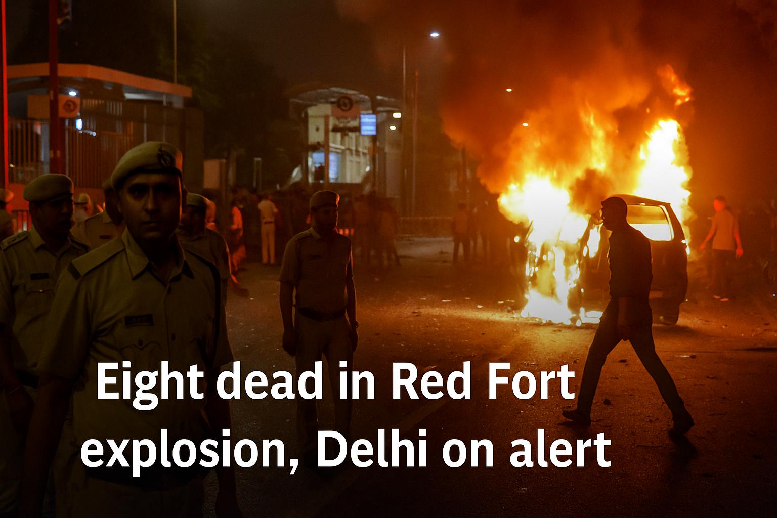 Red Fort blast Eight bodies recovered, high alert sounded in Delhi and Mumbai