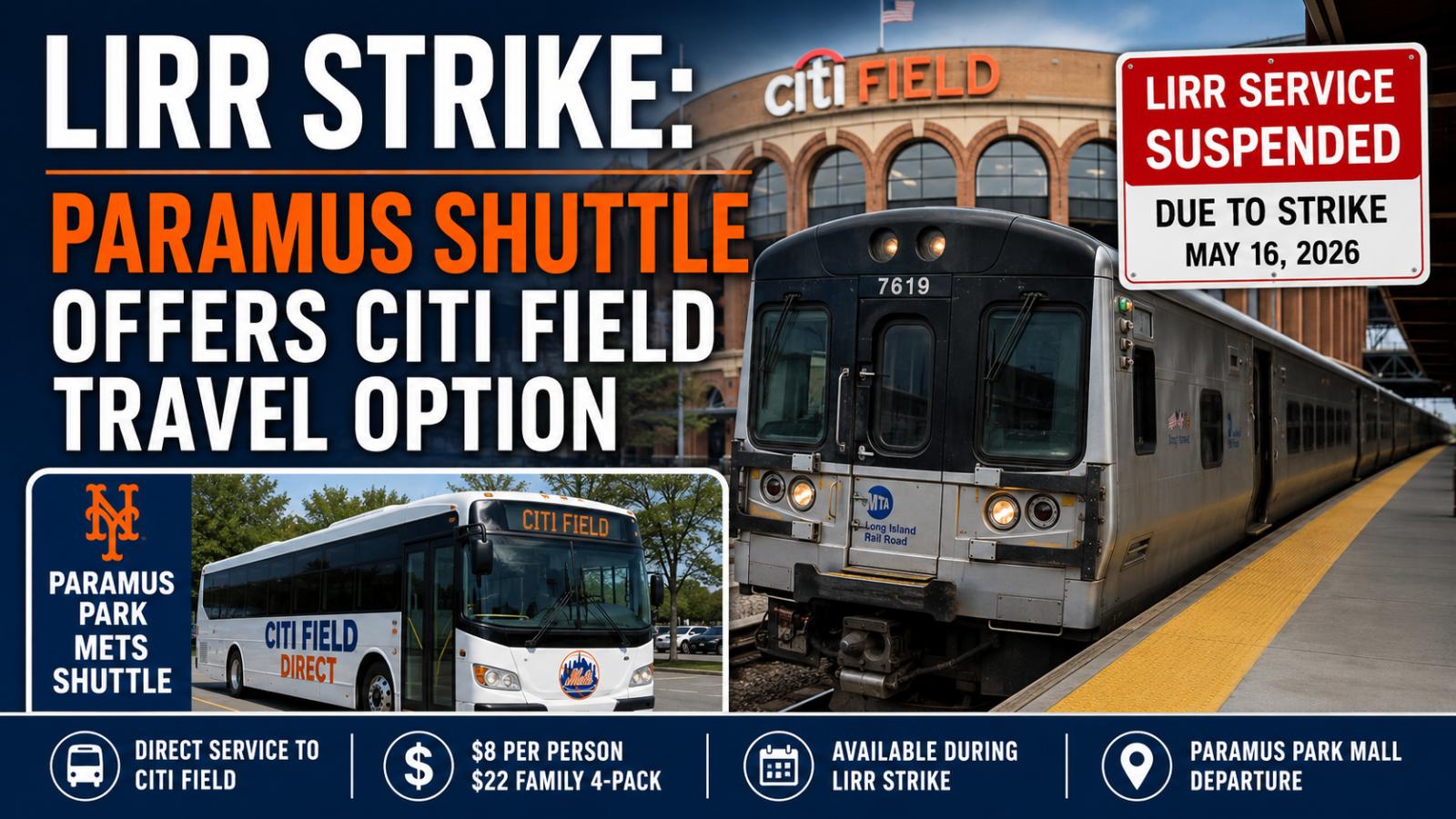 LIRR Strike: Paramus Shuttle Offers Citi Field Travel Option