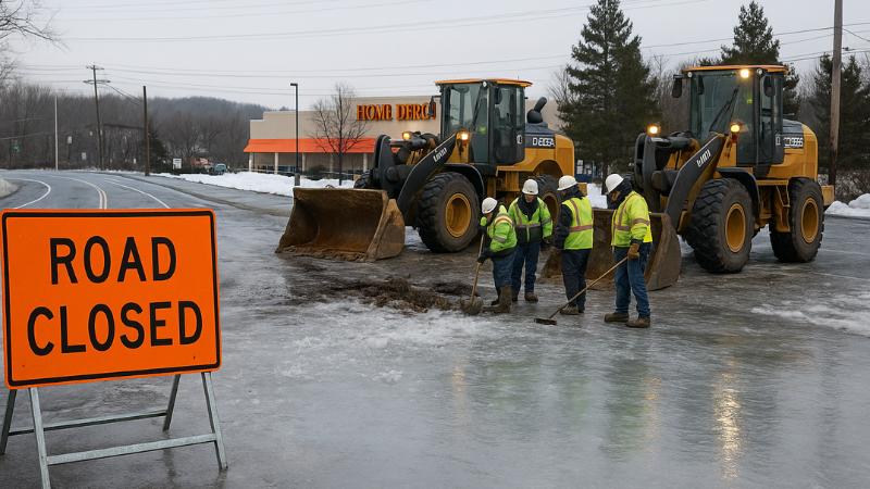 Water main break shuts Totowa’s US 46 ramp as crews battle freezing conditions