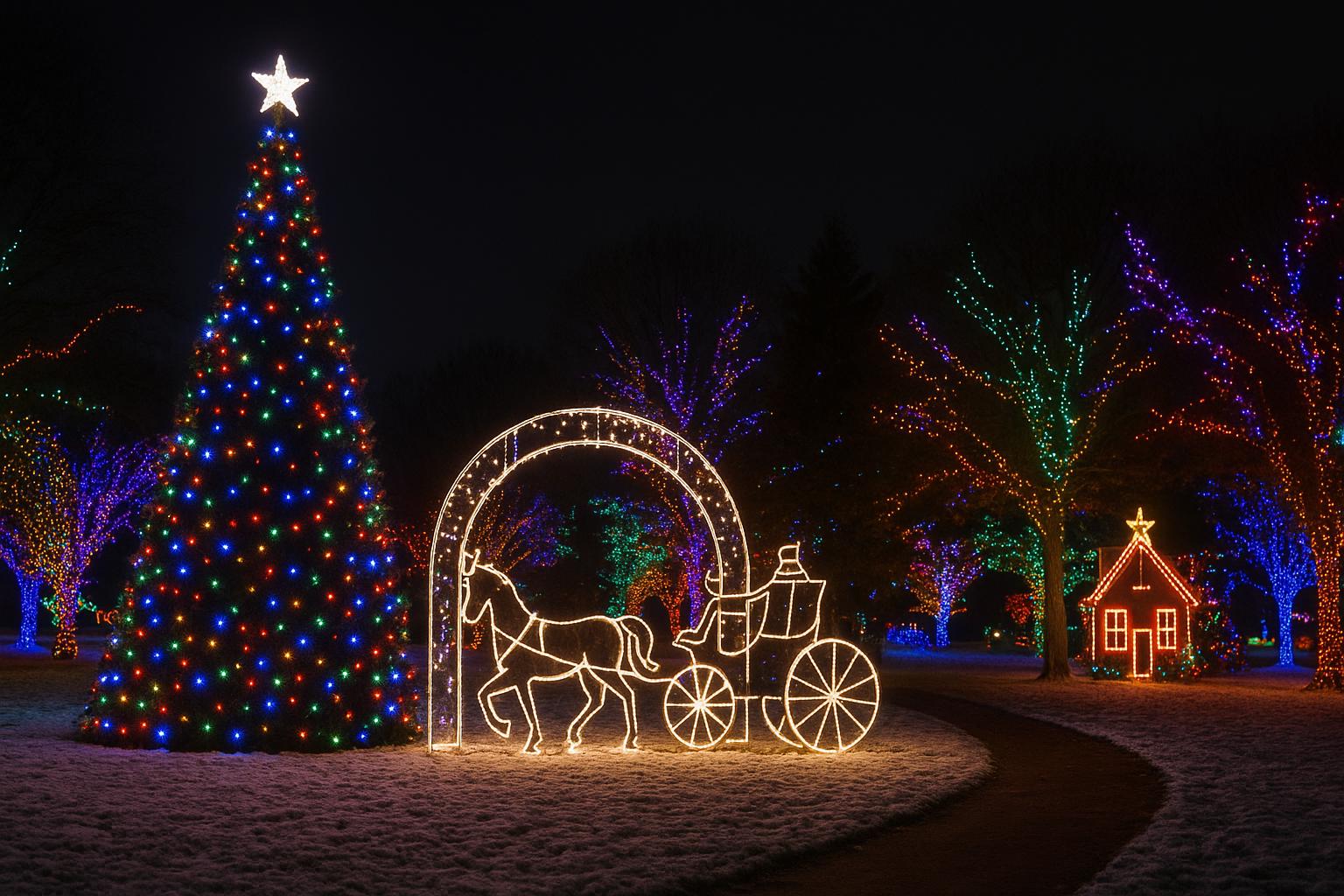 Ohio holiday lights trail showcases top festive displays across the state
