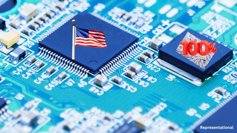 Trump announces 100 percent tariff on imported chips, exempts US-based manufacturers