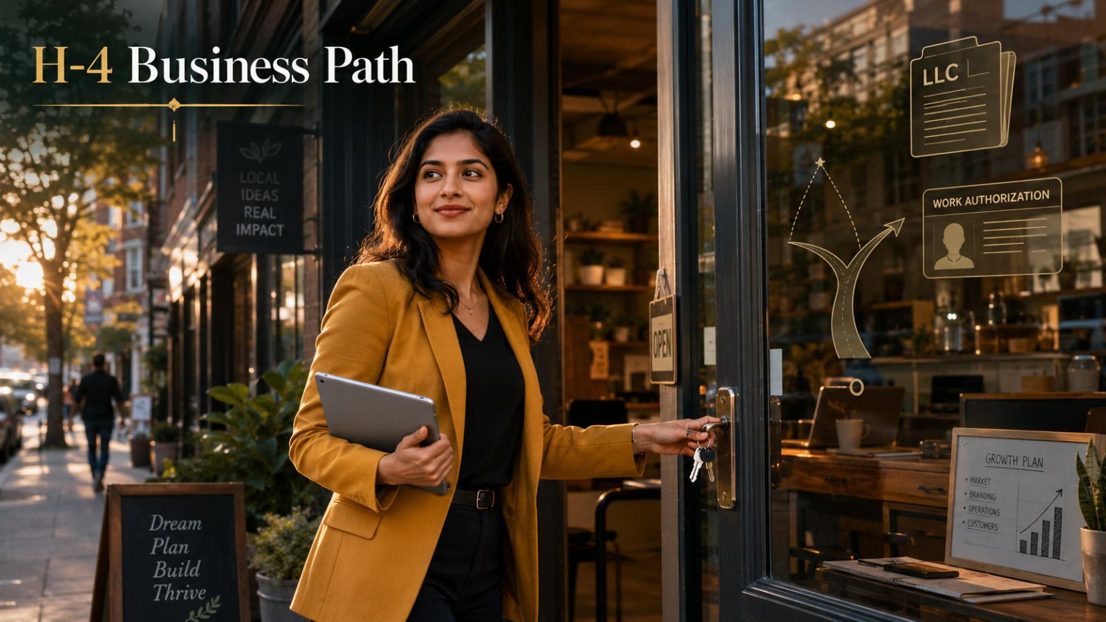 Can an H-4 holder start or own a business in the US?