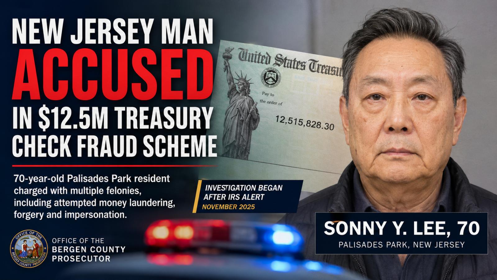 IRS Alert Triggers Arrest in $12.5M U.S. Treasury Check Fraud Case in New Jersey