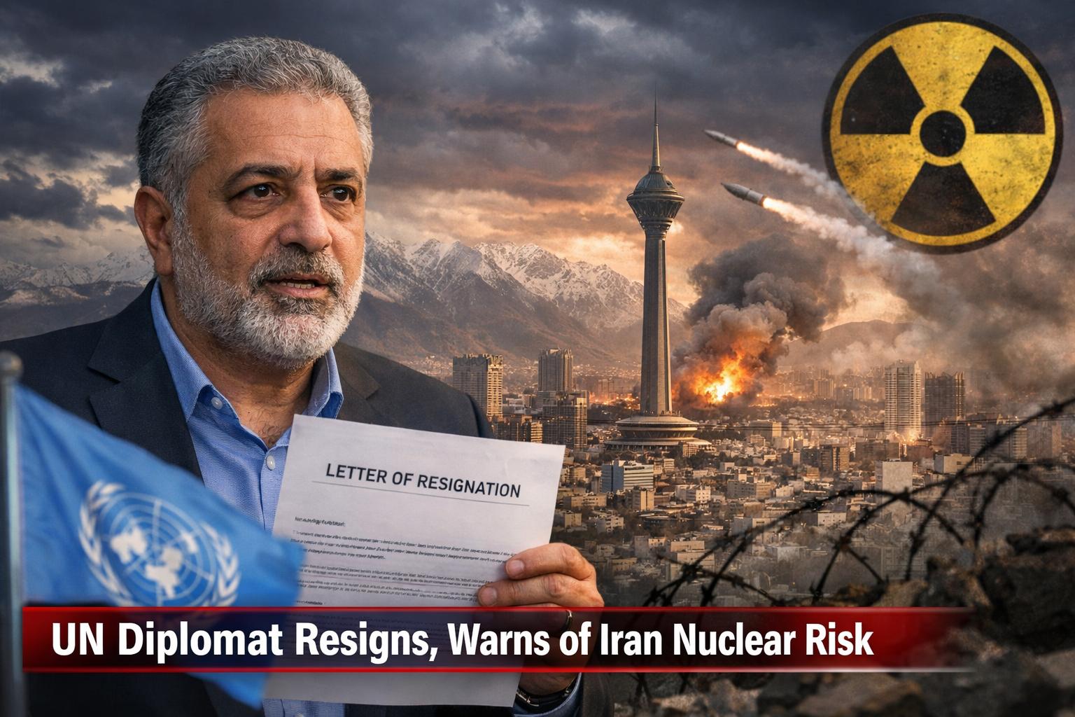 UN diplomat resigns, warns of nuclear risk in Iran tensions