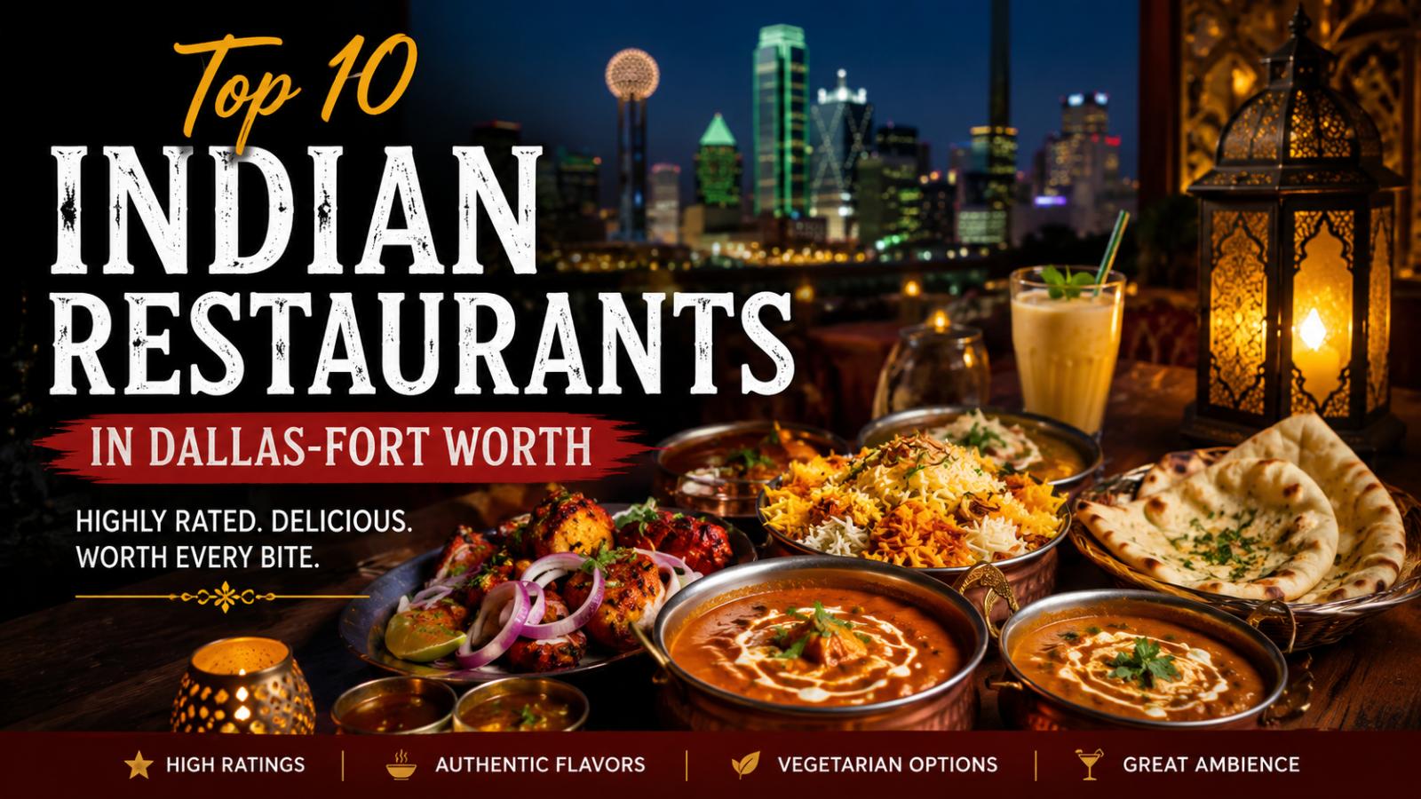 Top 10 High-Rated Indian Restaurants in Dallas-Fort Worth