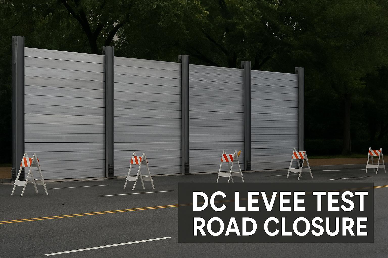 17th Street closed for levee testing in Washington DC on Sept 24