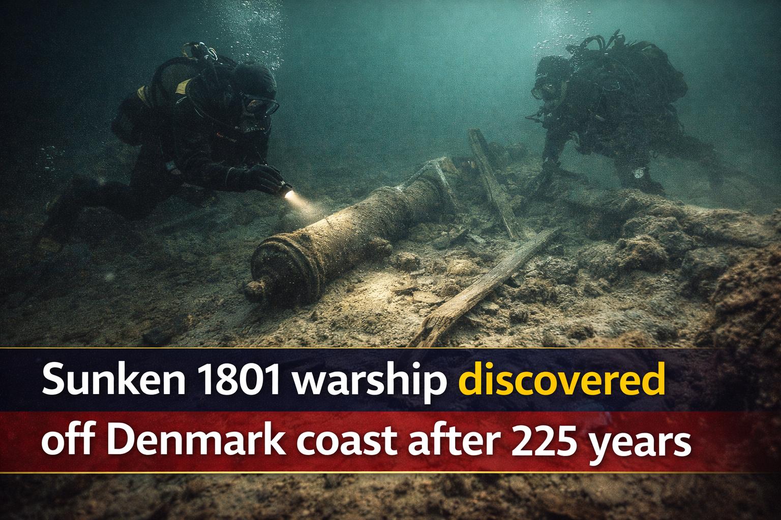 225-year-old Danish warship located beneath Copenhagen harbor