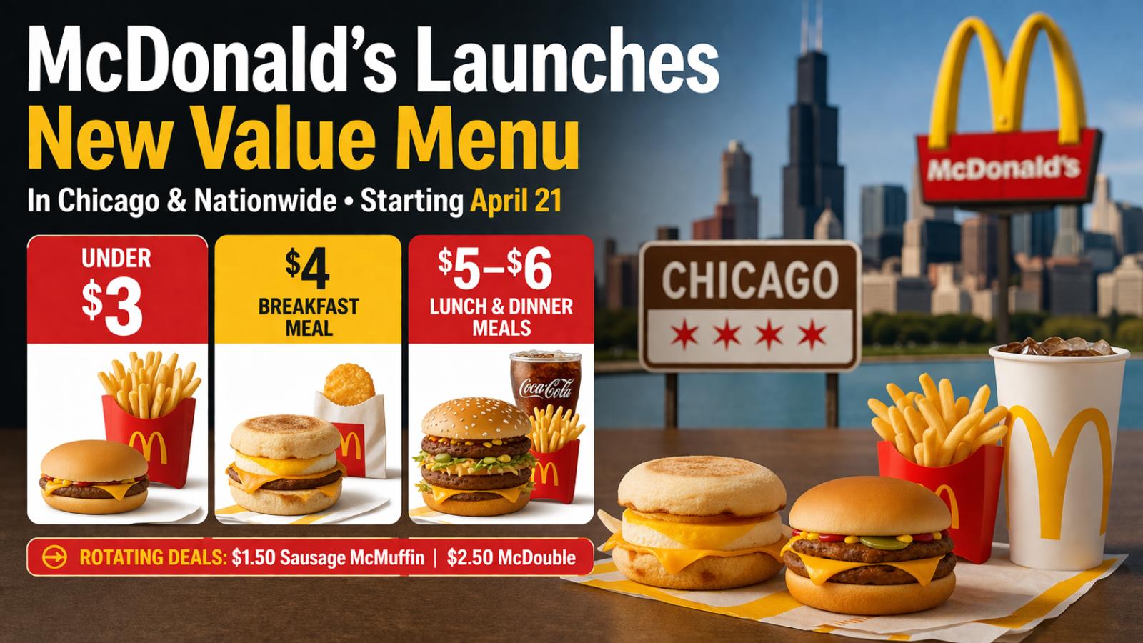McDonald’s expands value menu with low-cost meals in Chicago and across US