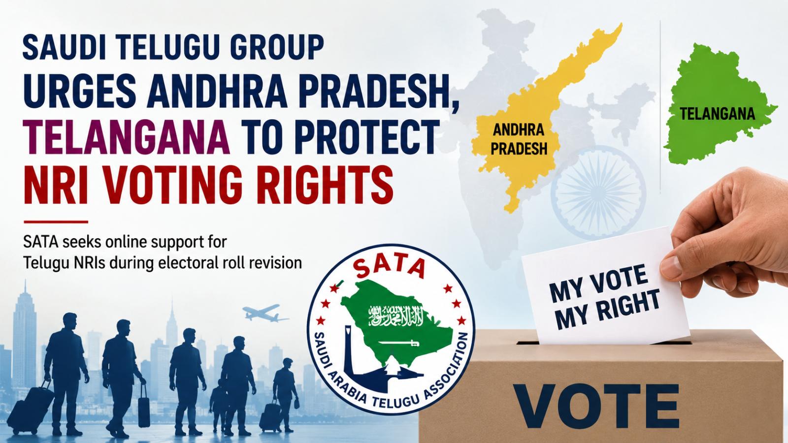 Telugu NRI Voter Registration: SATA Seeks Online Help in Andhra Pradesh, Telangana