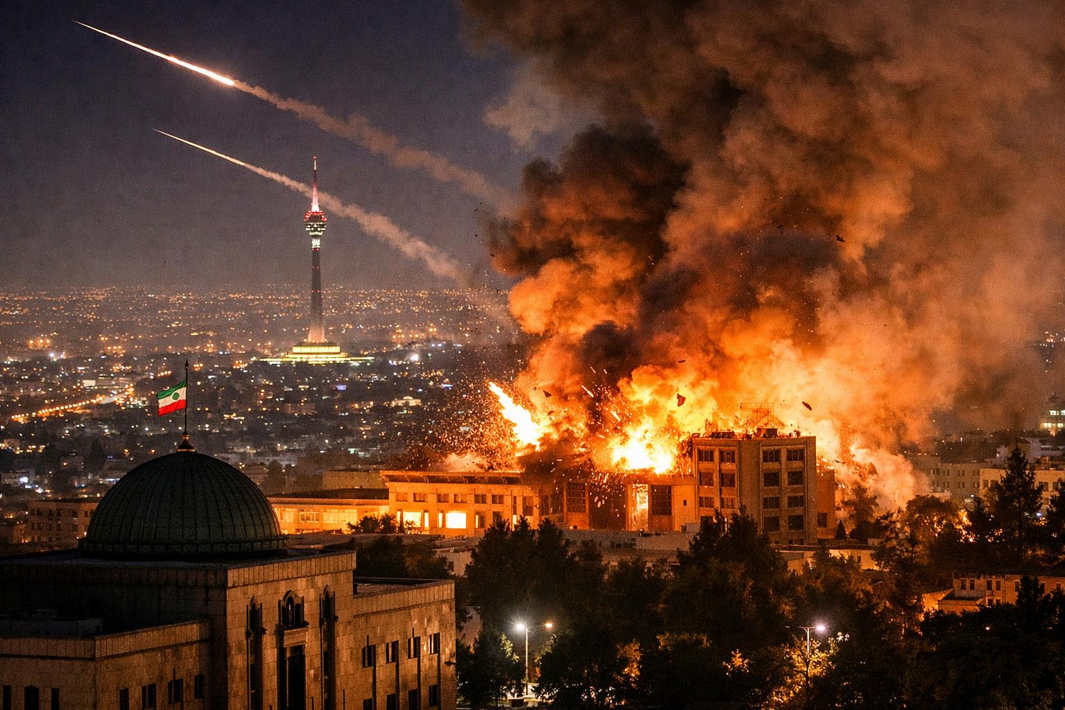 Israel air force hits key iranian government sites amid missile escalation