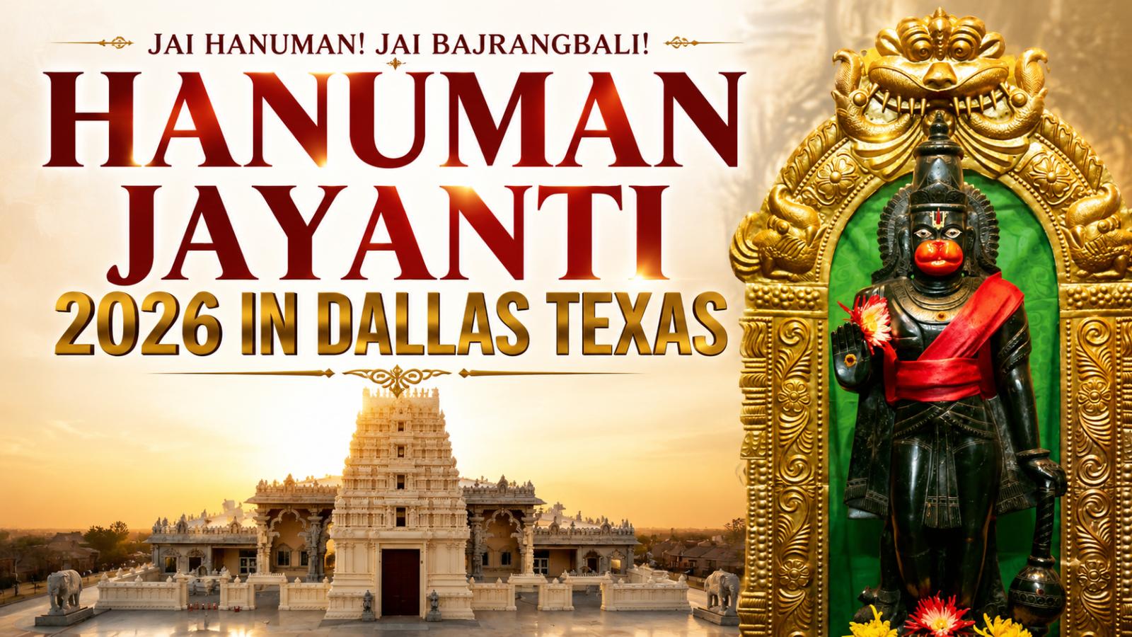 Hanuman Jayanti 2026 in Dallas Texas: Frisco Temple Announces Events