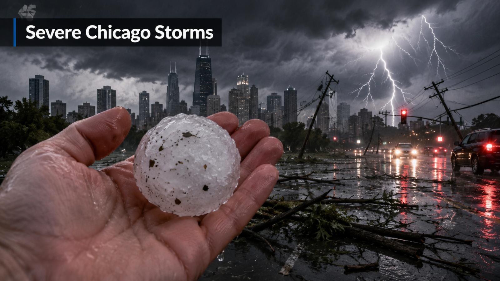 Chicago storms unleash 100 mph winds, hail and outages