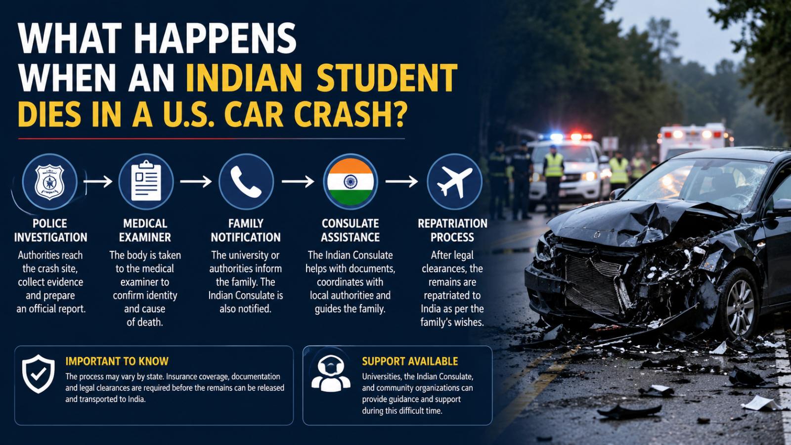 What Happens When an Indian Student Dies in a U.S. Car Crash 