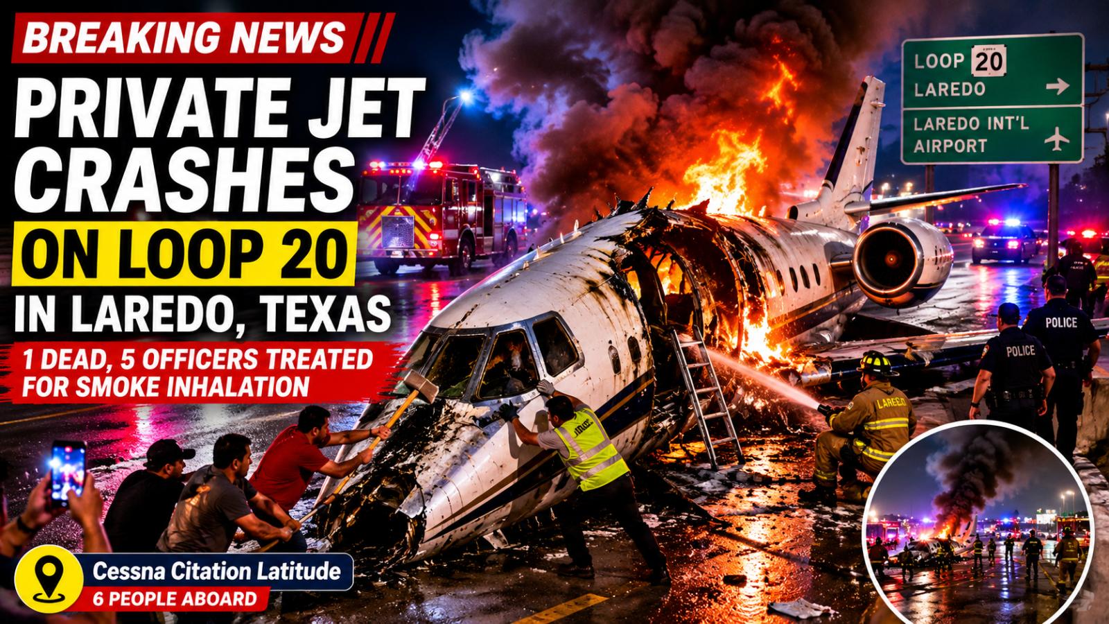 Laredo Private Jet Crash on Loop 20 Kills One
