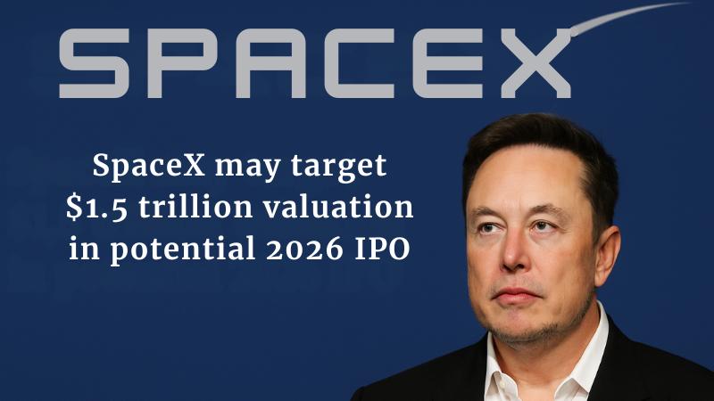 Spacex may target $1.5 trillion valuation in potential 2026 ipo
