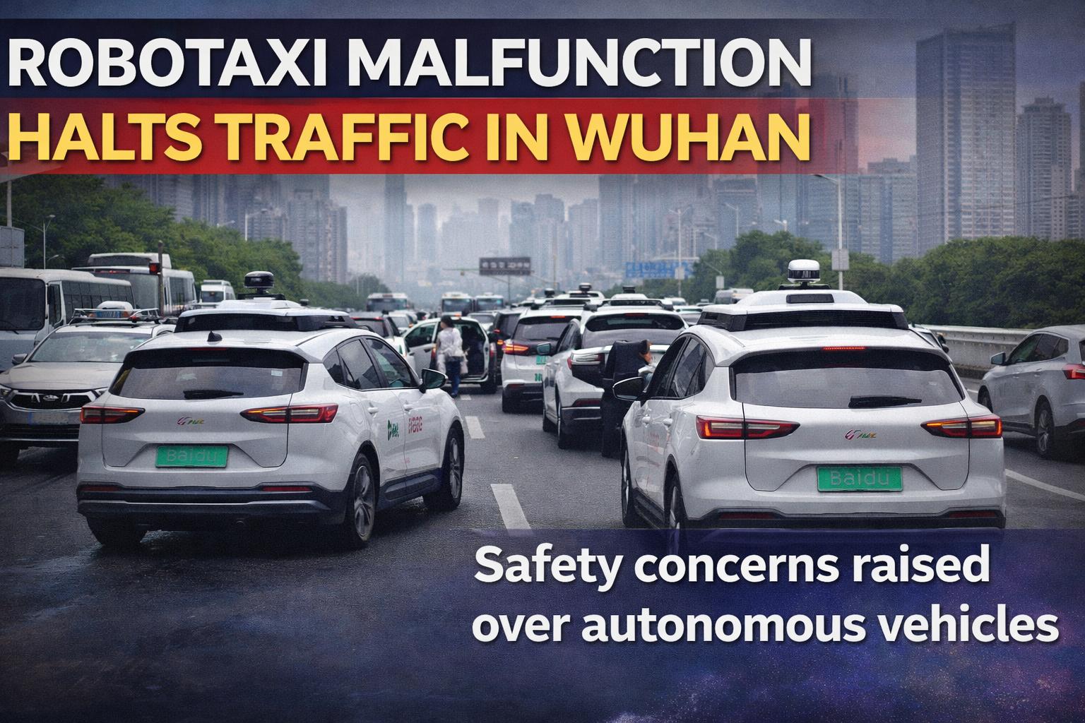 Mass robotaxi failure disrupts traffic in China’s Wuhan city