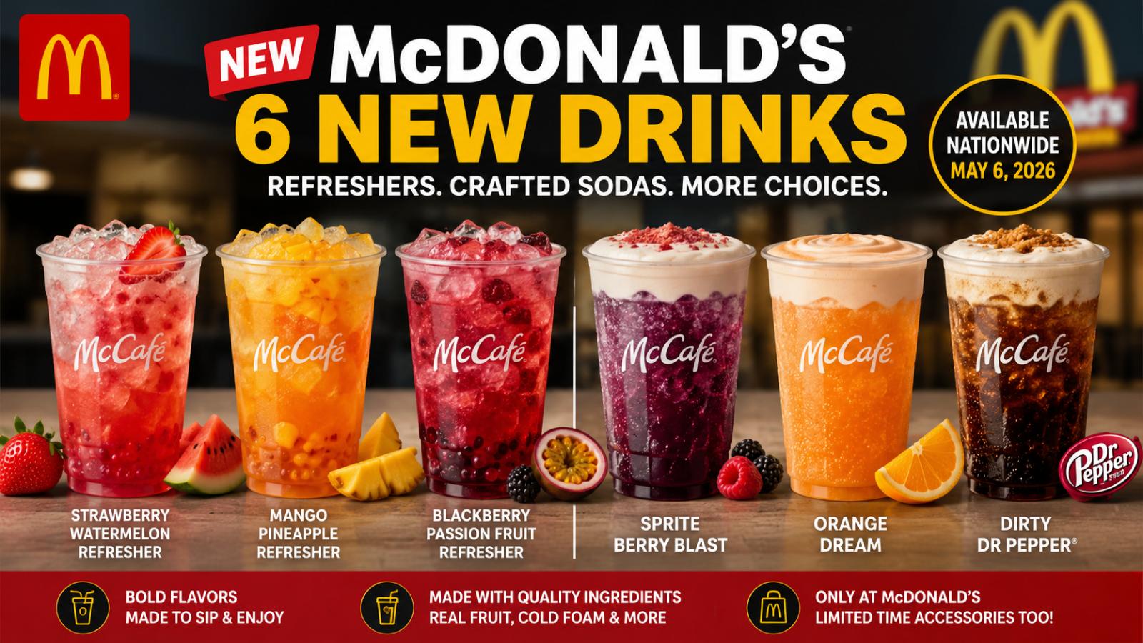 McDonald's New Drinks Hit US Menus  6 Refreshers, Sodas to Try