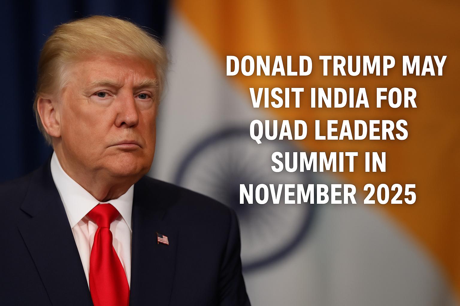 Donald Trump may visit India for Quad Leaders Summit in November 2025