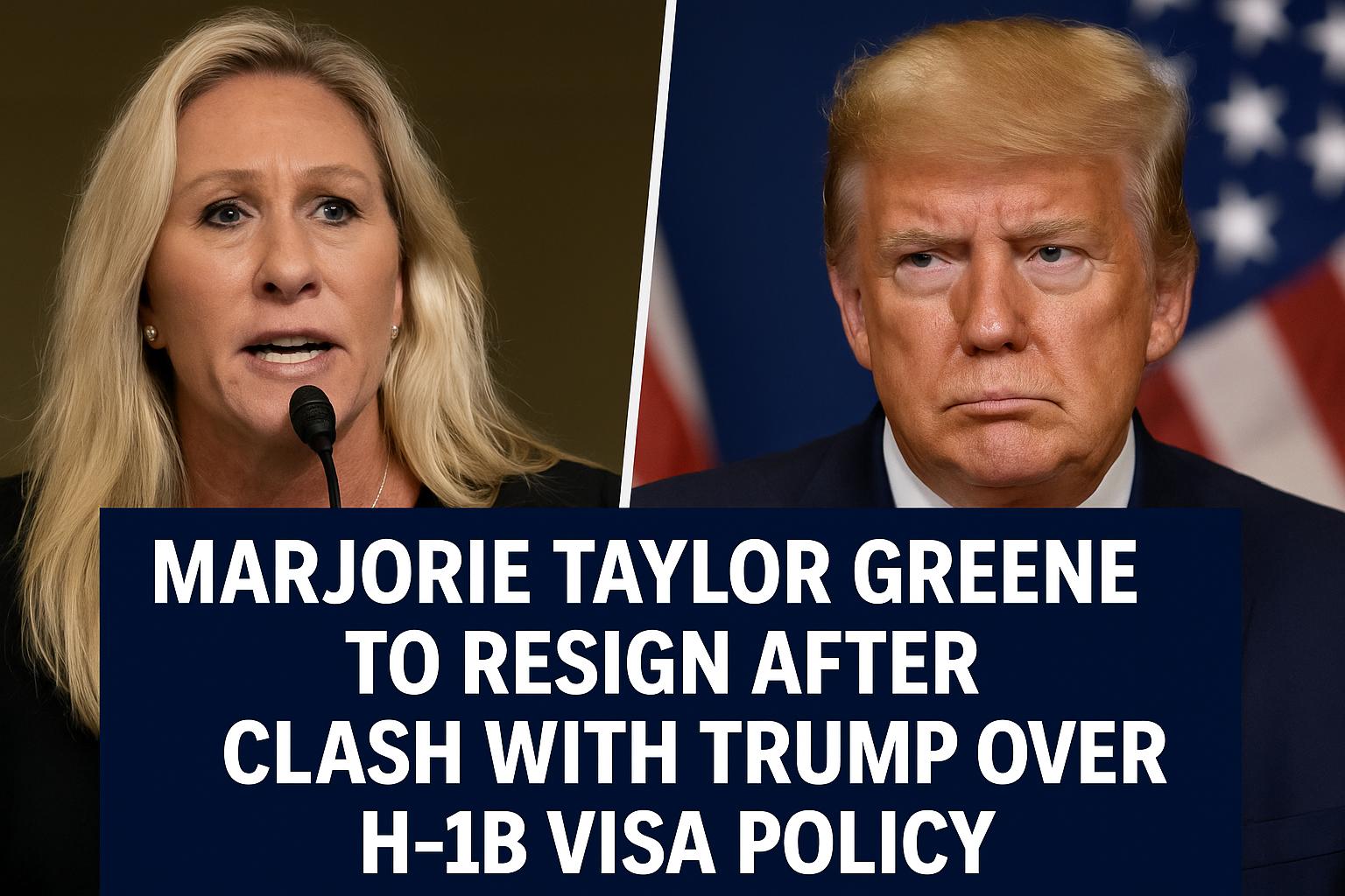 Marjorie Taylor Greene to resign after clash with Trump over H-1B visa policy