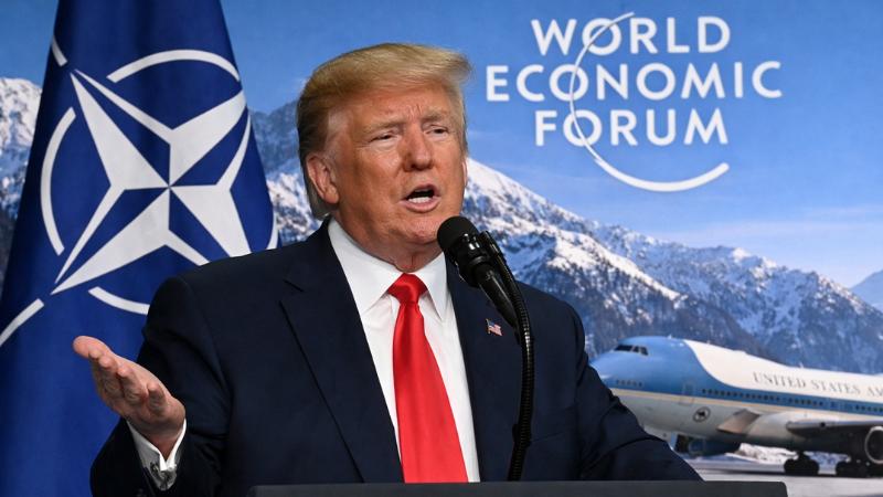 Trump backs Nato at Davos but questions alliance commitment to the United States