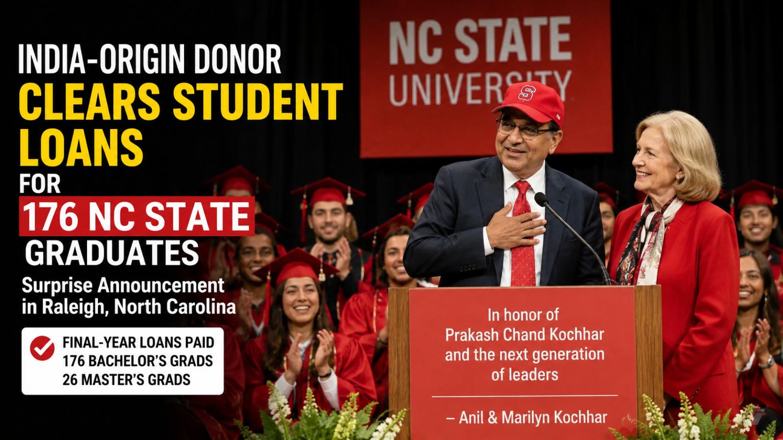 India-Origin Donor Clears Student Loans for 176 NC State Grads