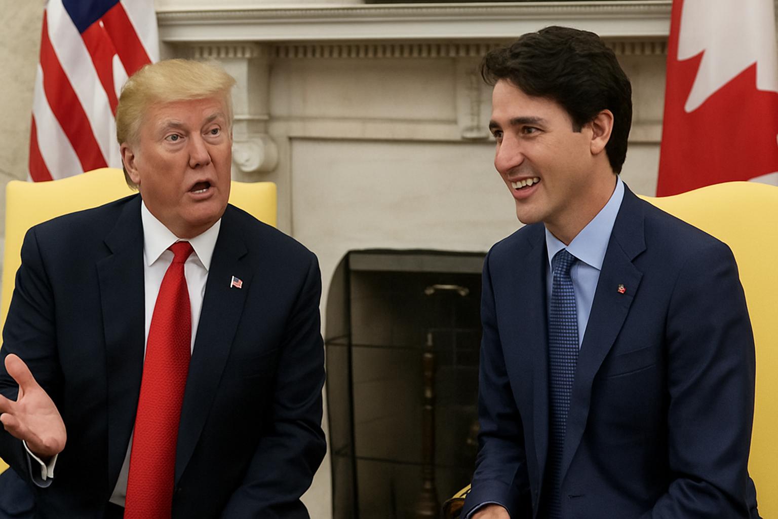 Trump jokes about Canada as ‘51st US state’ during meeting with Canadian prime minister