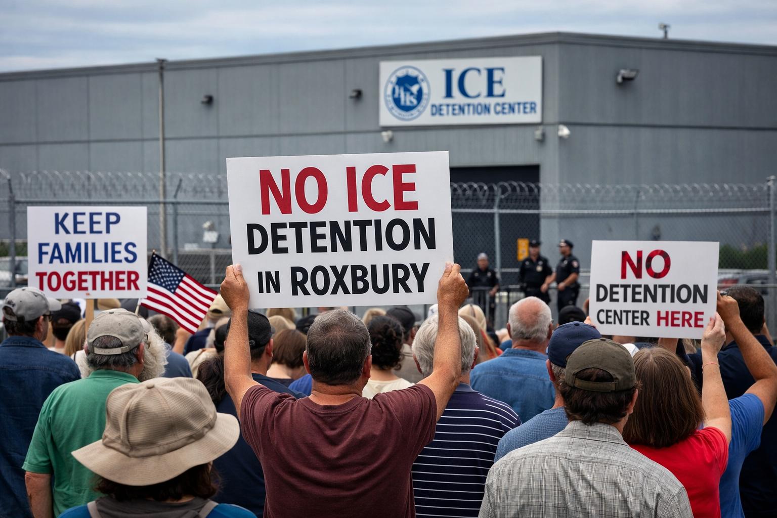 Roxbury residents protest planned ICE detention center in vacant warehouse