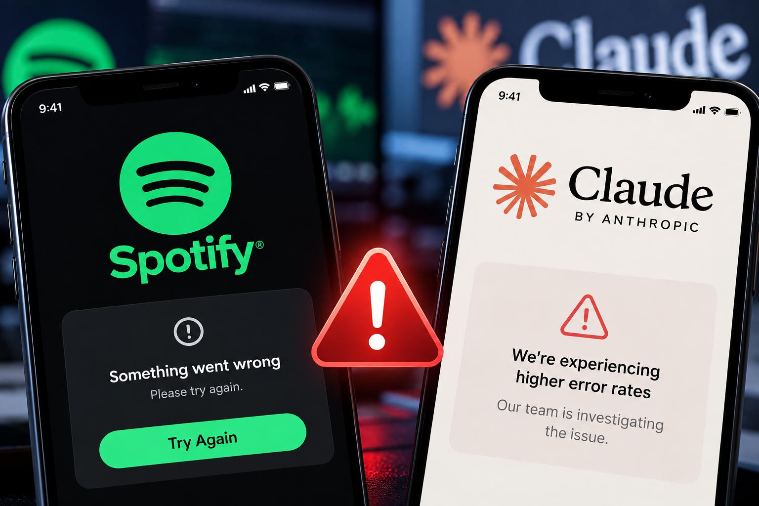 Spotify and Claude outages affect thousands of U.S. users