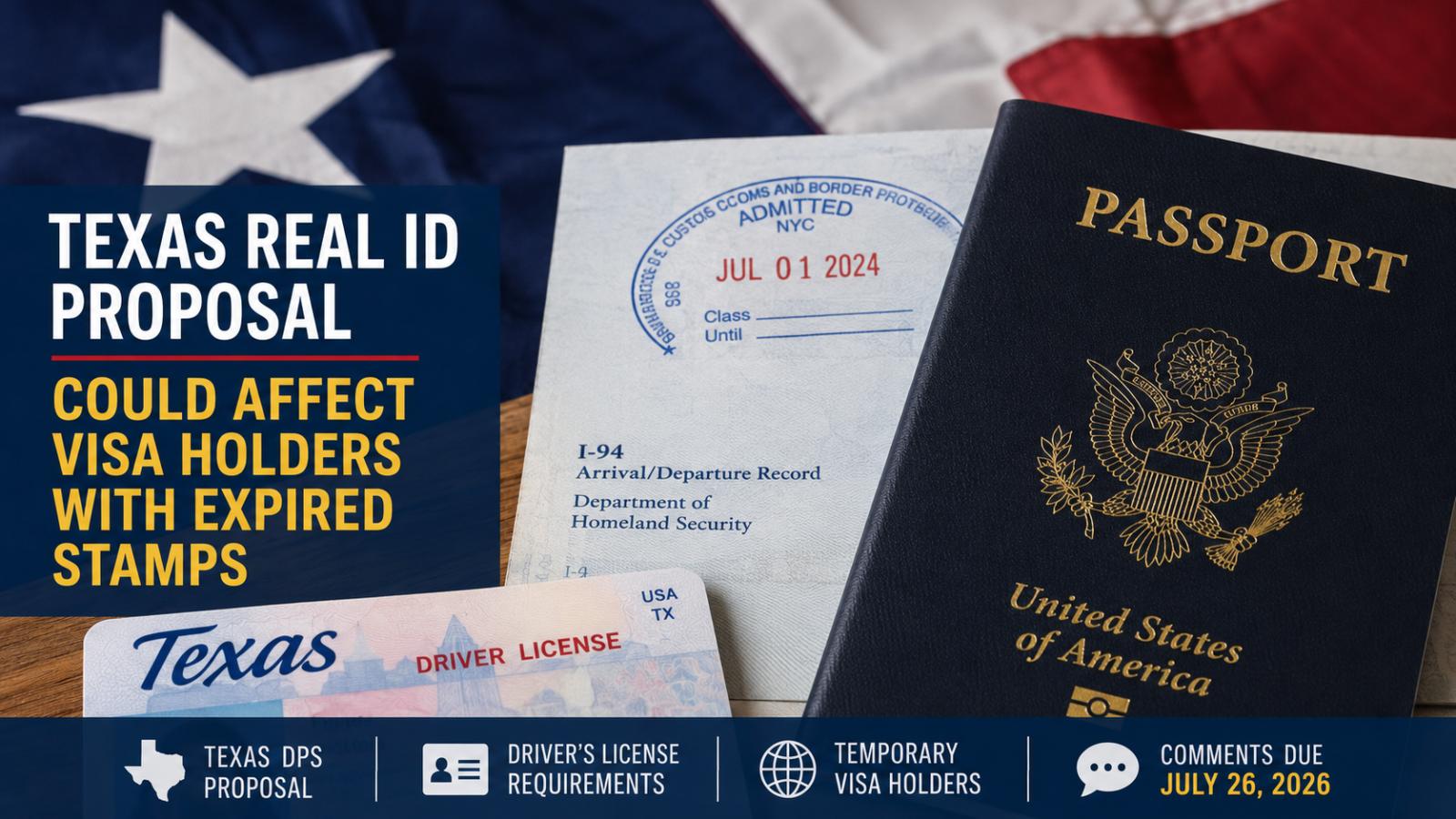 Texas REAL ID Proposal Could Affect Visa Holders With Expired Stamps