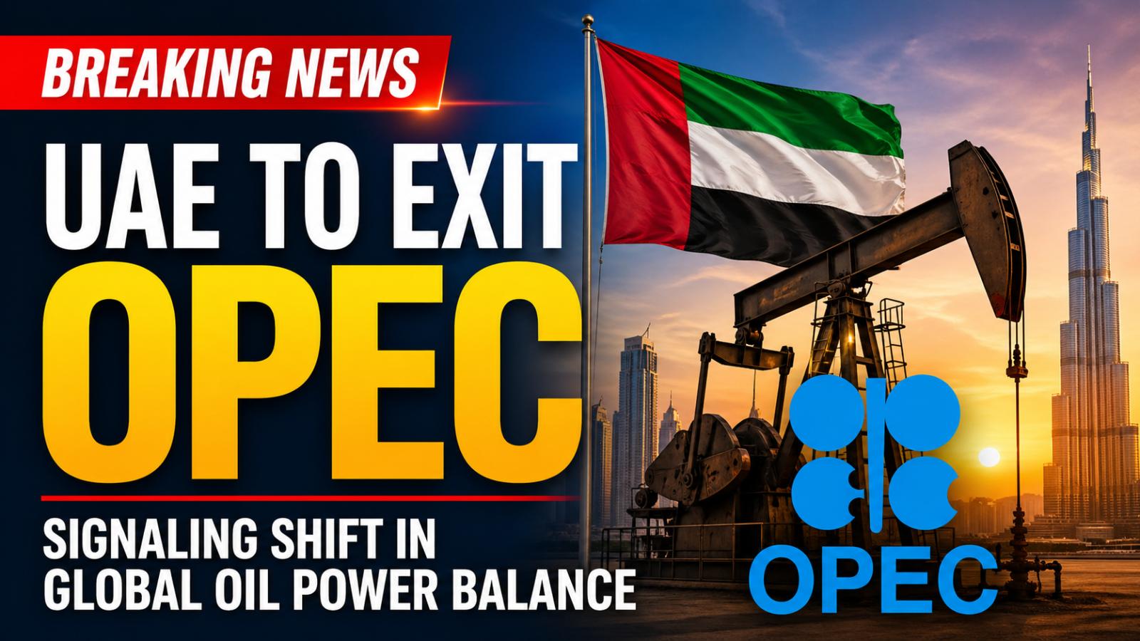 UAE to exit OPEC, signaling shift in global oil power balance