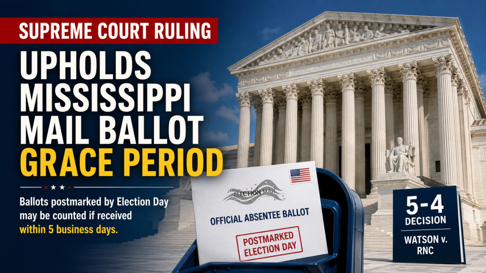 Supreme Court Upholds Mississippi Mail Ballot Grace Period