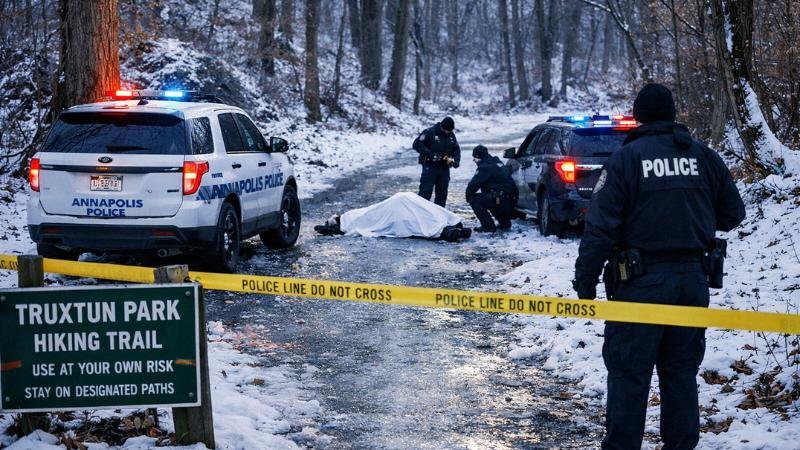 Woman dies after slipping on icy trail during extreme cold in Annapolis