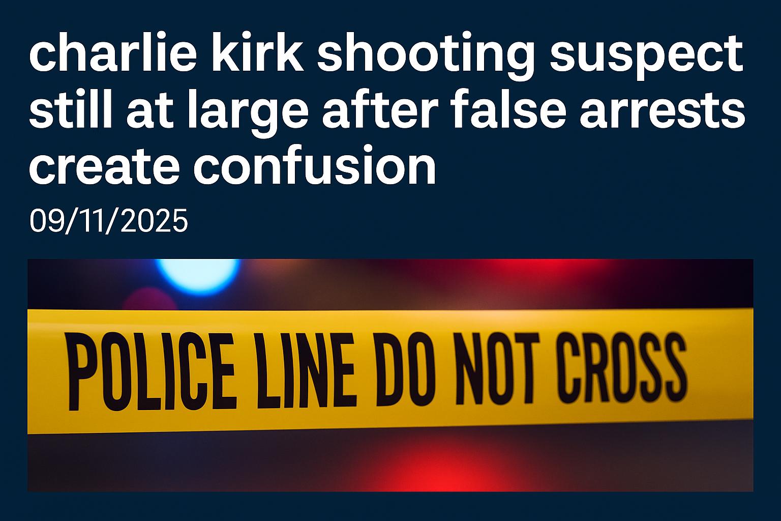 Charlie Kirk shooting suspect still at large after false arrests create confusion