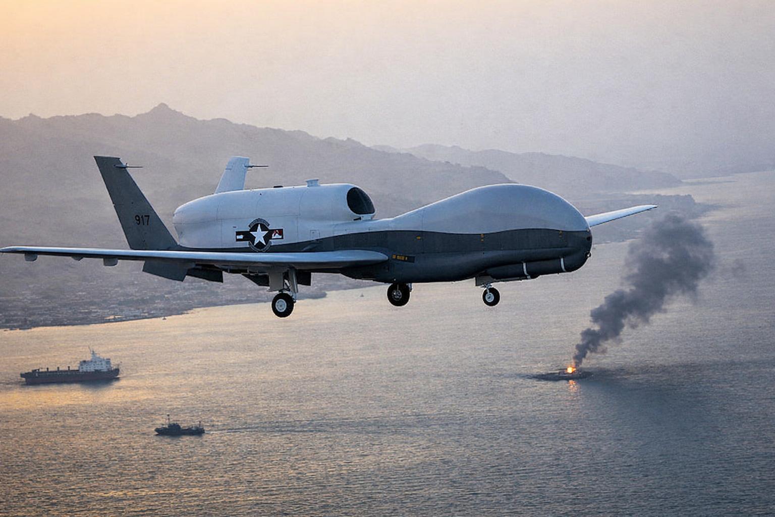 US Navy MQ-4C Triton drone disappears over Strait of Hormuz after emergency
