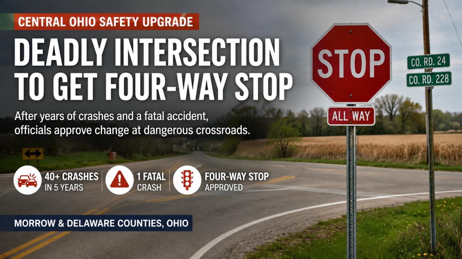Deadly Ohio Intersection to Get Four-Way Stop After Fatal Crash