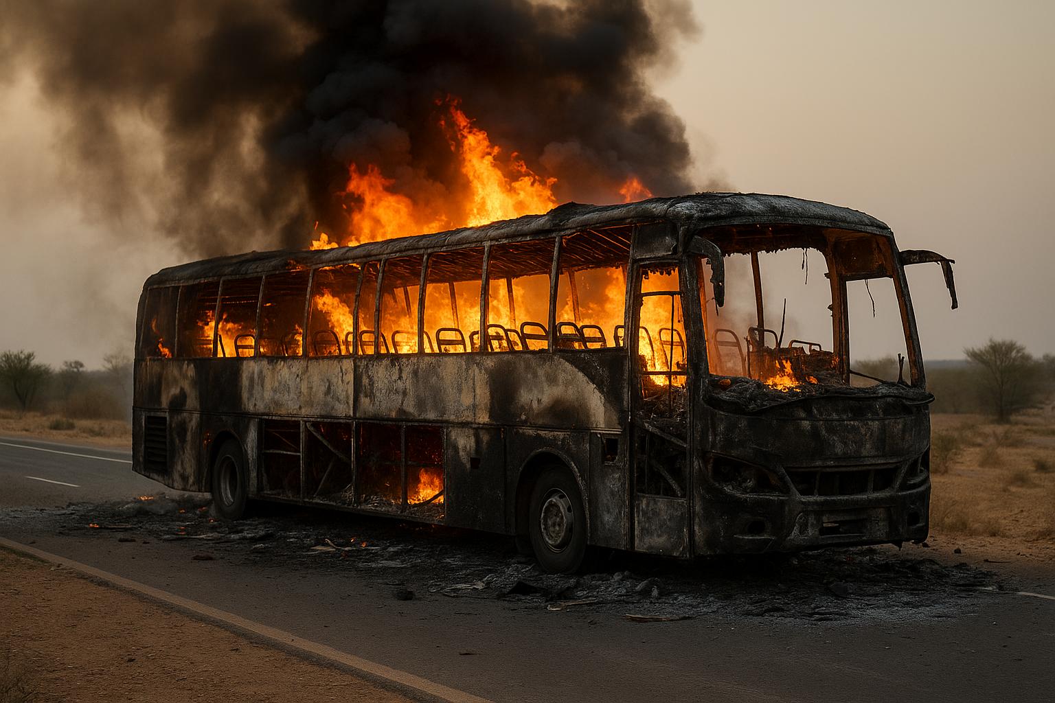 Jaisalmer bus fire kills at least 20 passengers; PM Modi, CM Sharma express grief