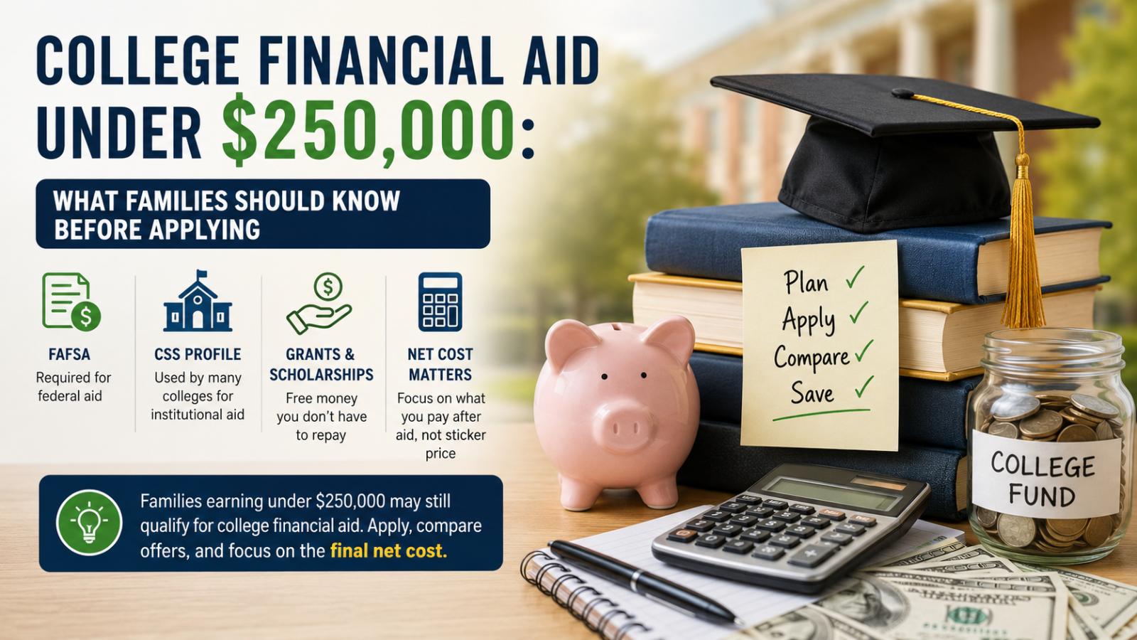 College Financial Aid Under $250,000: FAFSA, CSS Profile and Net Cost Explained