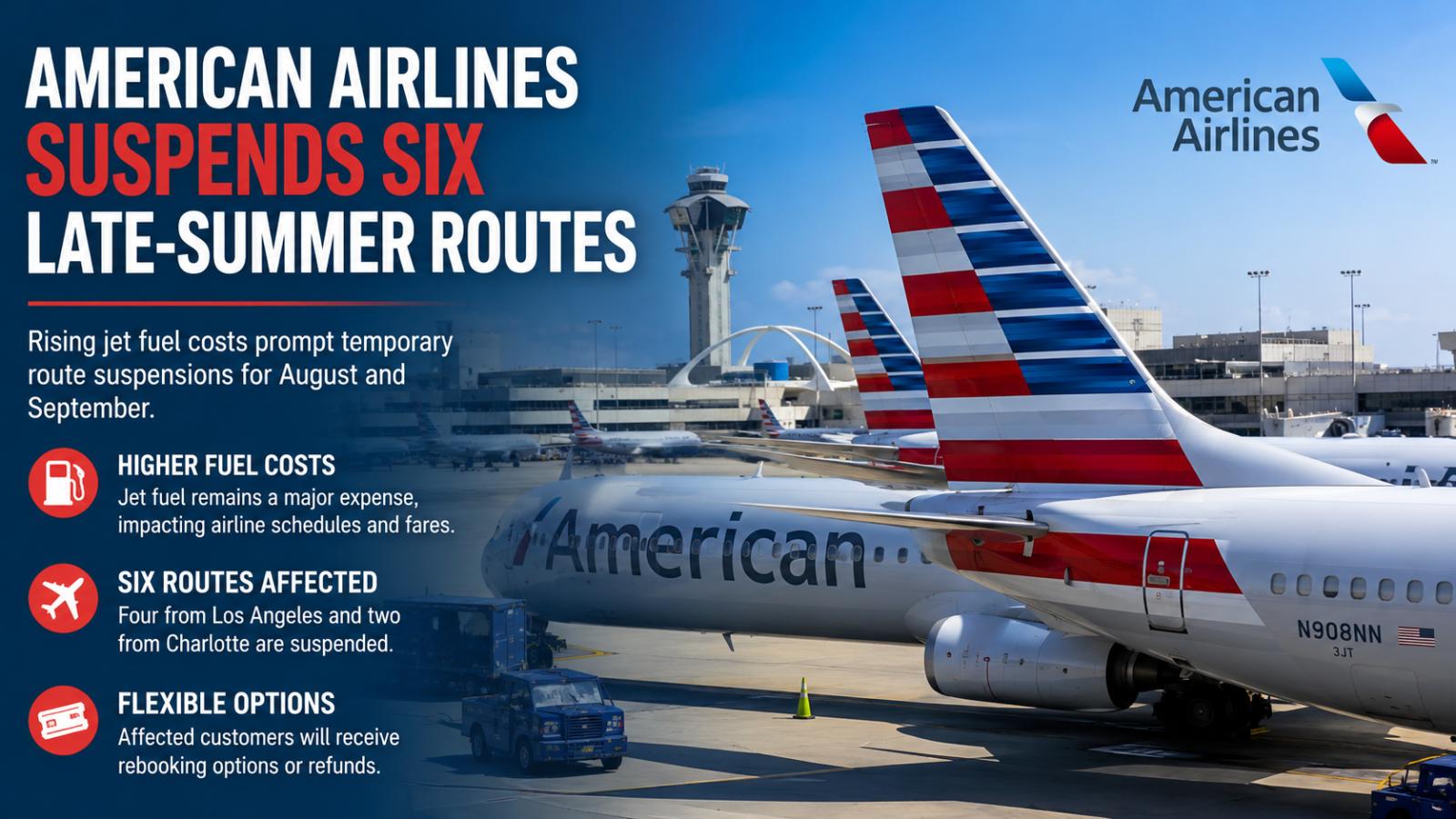 American Airlines Suspends Six Late-Summer Routes