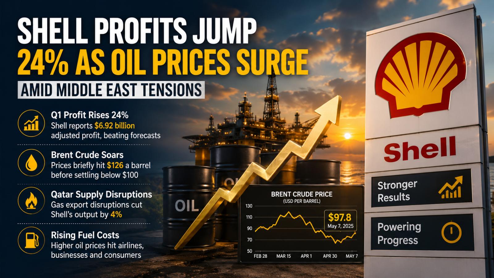Shell Profits Jump 24% as Oil Prices Surge on Middle East Crisis