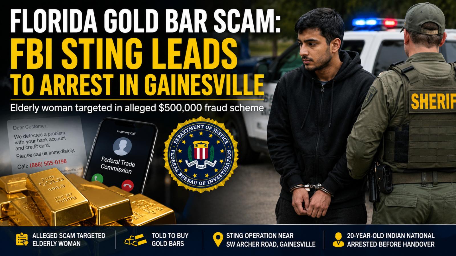 Florida Gold Bar Scam: FBI Sting Leads to Arrest in Gainesville