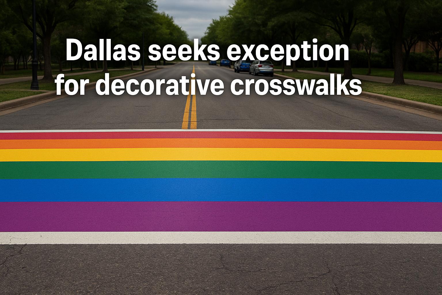 Dallas seeks exemption from Texas order to remove rainbow crosswalks