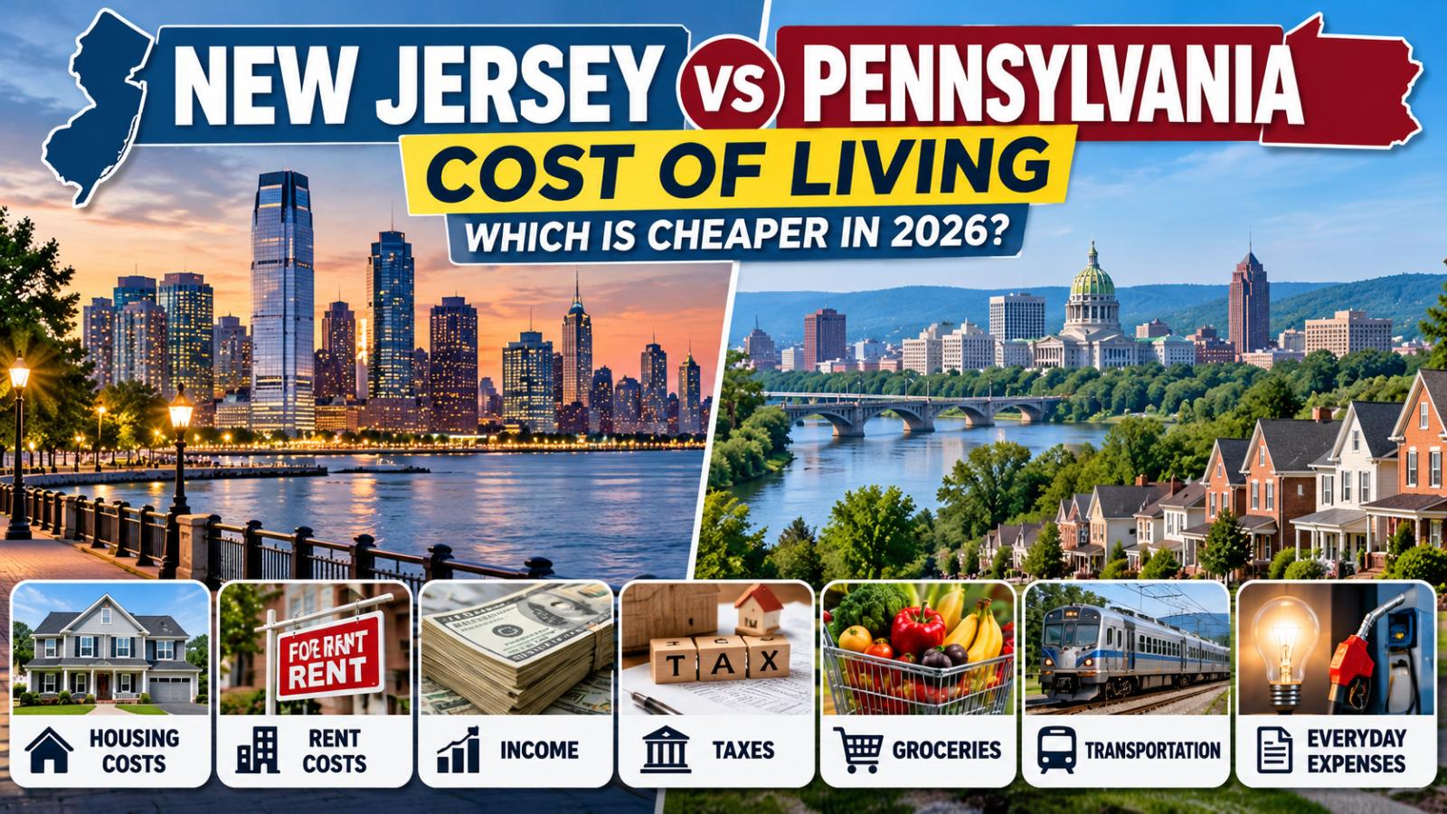 New Jersey vs Pennsylvania Cost of Living: Which Is Cheaper in 2026?