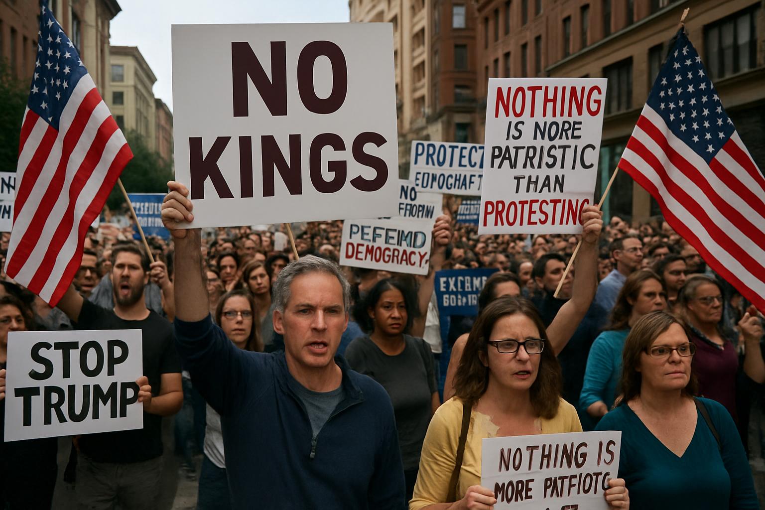 ‘No Kings’ Protests Spread Nationwide as Americans Rally Against Trump’s Leadership