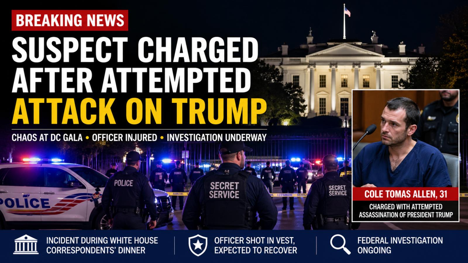 Did a suspect attempt to assassinate Trump at a Washington event? Charges filed after chaos